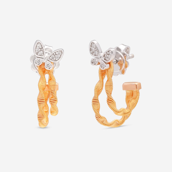 Giloro 18K Yellow Gold Diamond Drop Earrings 17228-43