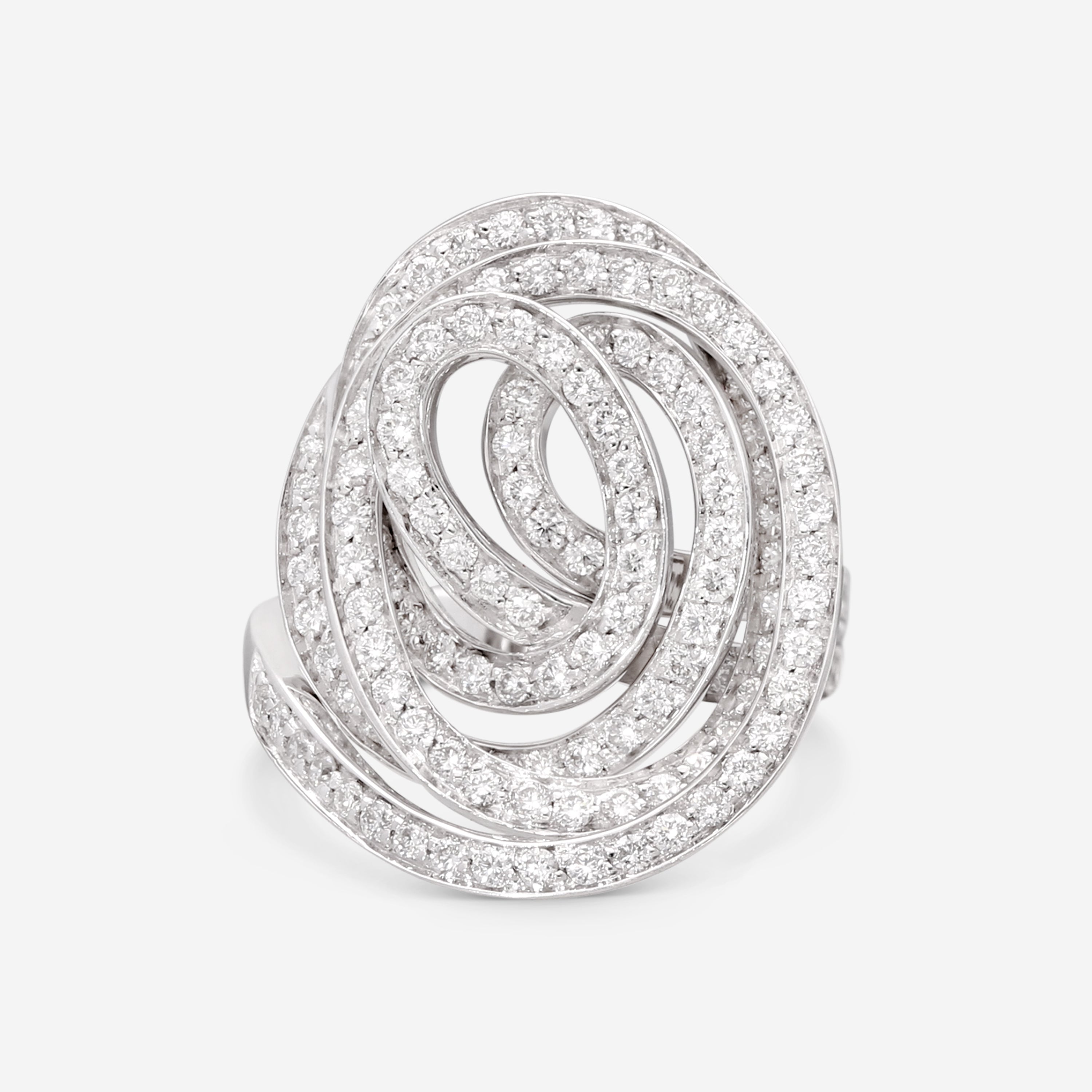 Giloro 18K White Gold Diamond Statement Ring AN0461-170