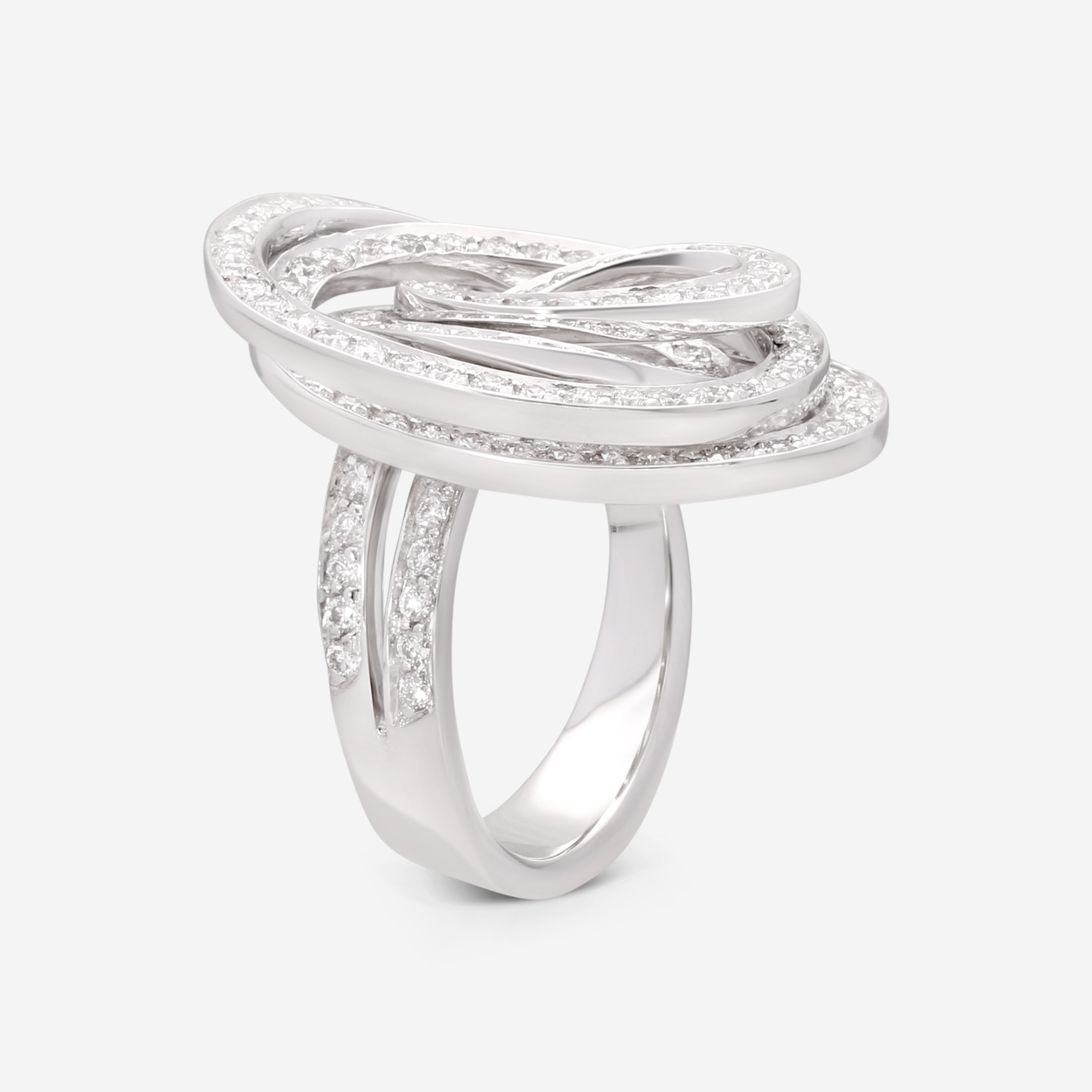 Giloro 18K White Gold Diamond Statement Ring AN0461-170