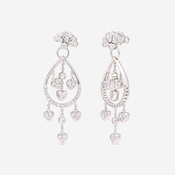 Giloro 18K White Gold Diamond Drop Earrings OR0179-170