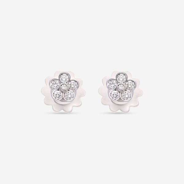 Giloro 18K White Gold Diamond Stud Earrings OR0506GR-170