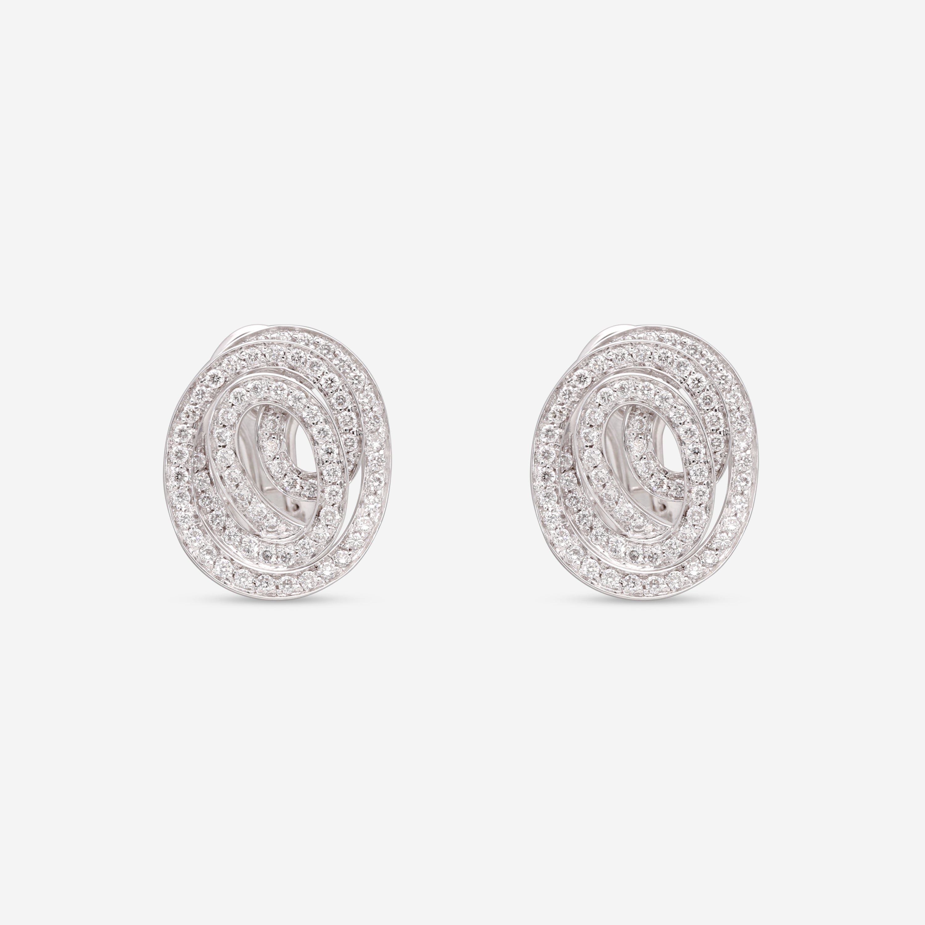 Giloro 18K White Gold Diamond Cluster Earrings OR0556-170