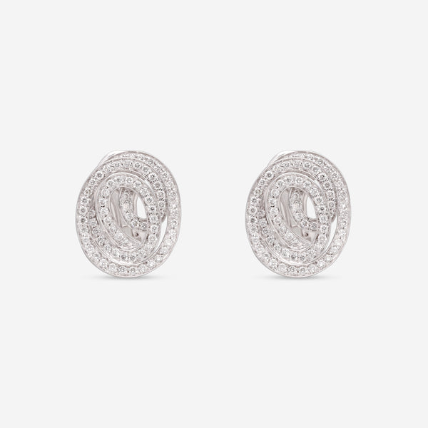 Giloro 18K White Gold Diamond Cluster Earrings OR0556-170