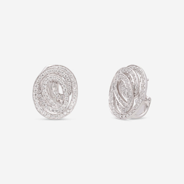 Giloro 18K White Gold Diamond Cluster Earrings OR0556-170