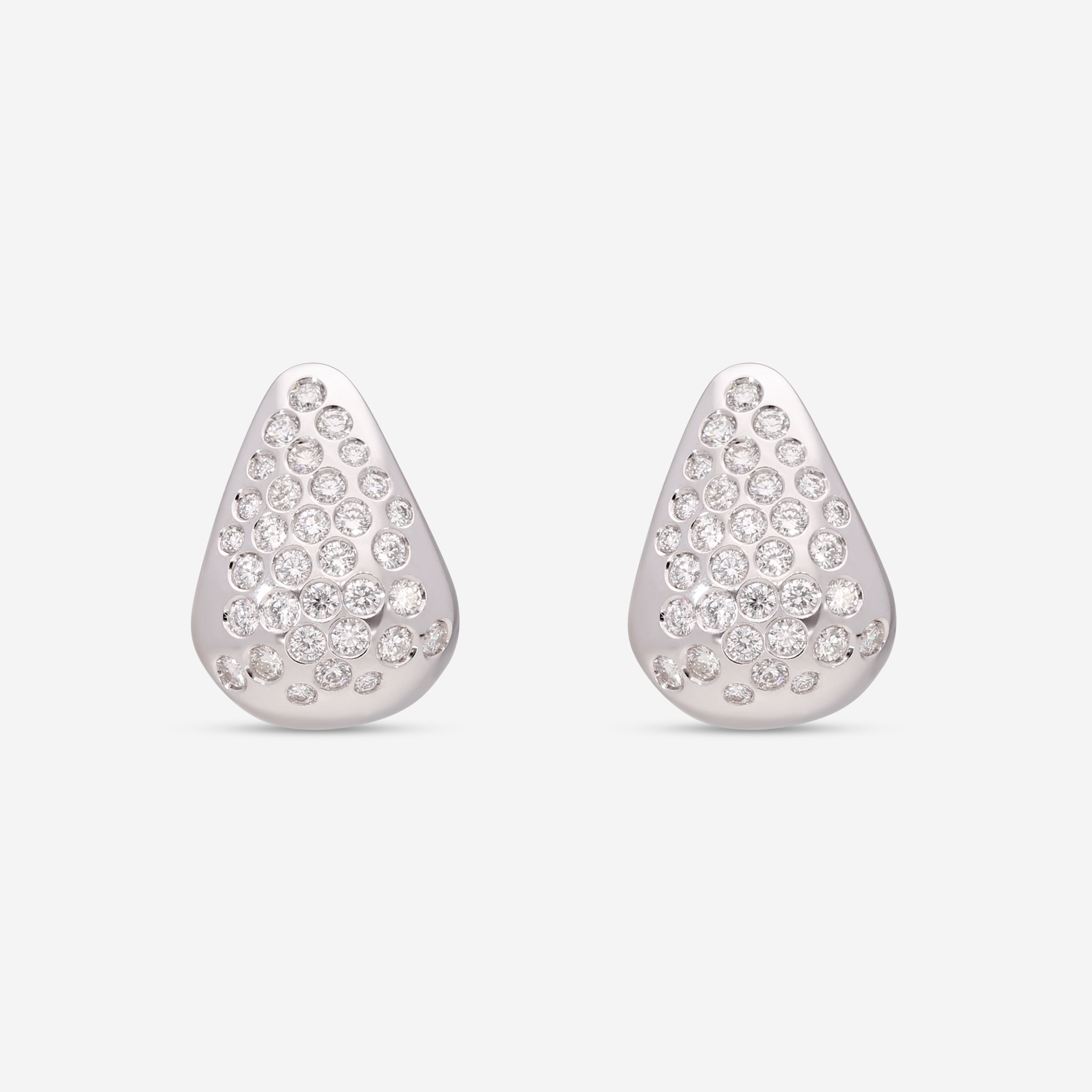 Giloro 18K White Gold Diamond Teardrop Earrings OR1133-170