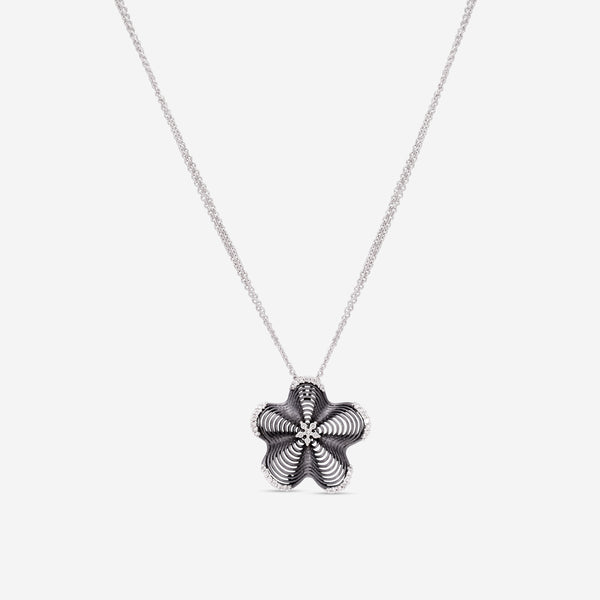 Giloro 18K White Gold Diamond Pendant Necklace P3024-108