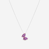 Giloro 18K Rose and White Gold Diamond Pendant Necklace P3110-108-R