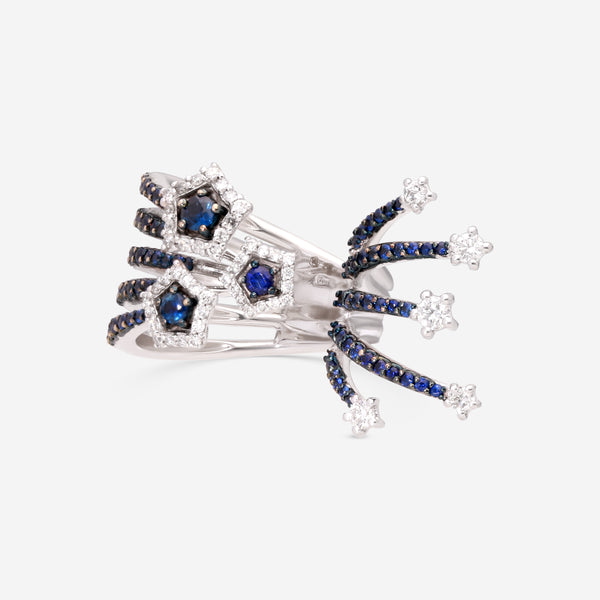 Giloro 18K White Gold Sapphire Ring P4098-108