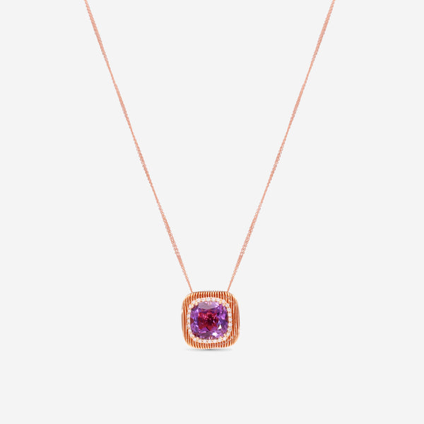 Giloro 18K Rose Gold Semiprecious Stone Pendant Necklace P4407-108R