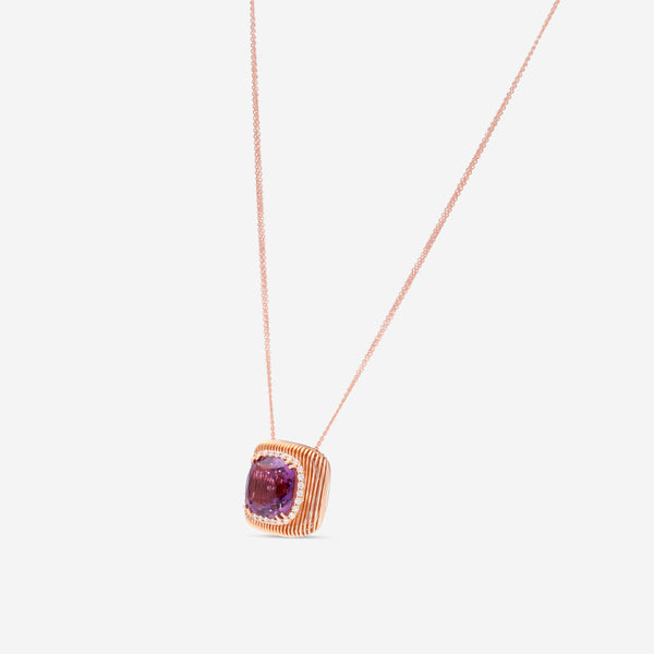 Giloro 18K Rose Gold Semiprecious Stone Pendant Necklace P4407-108R