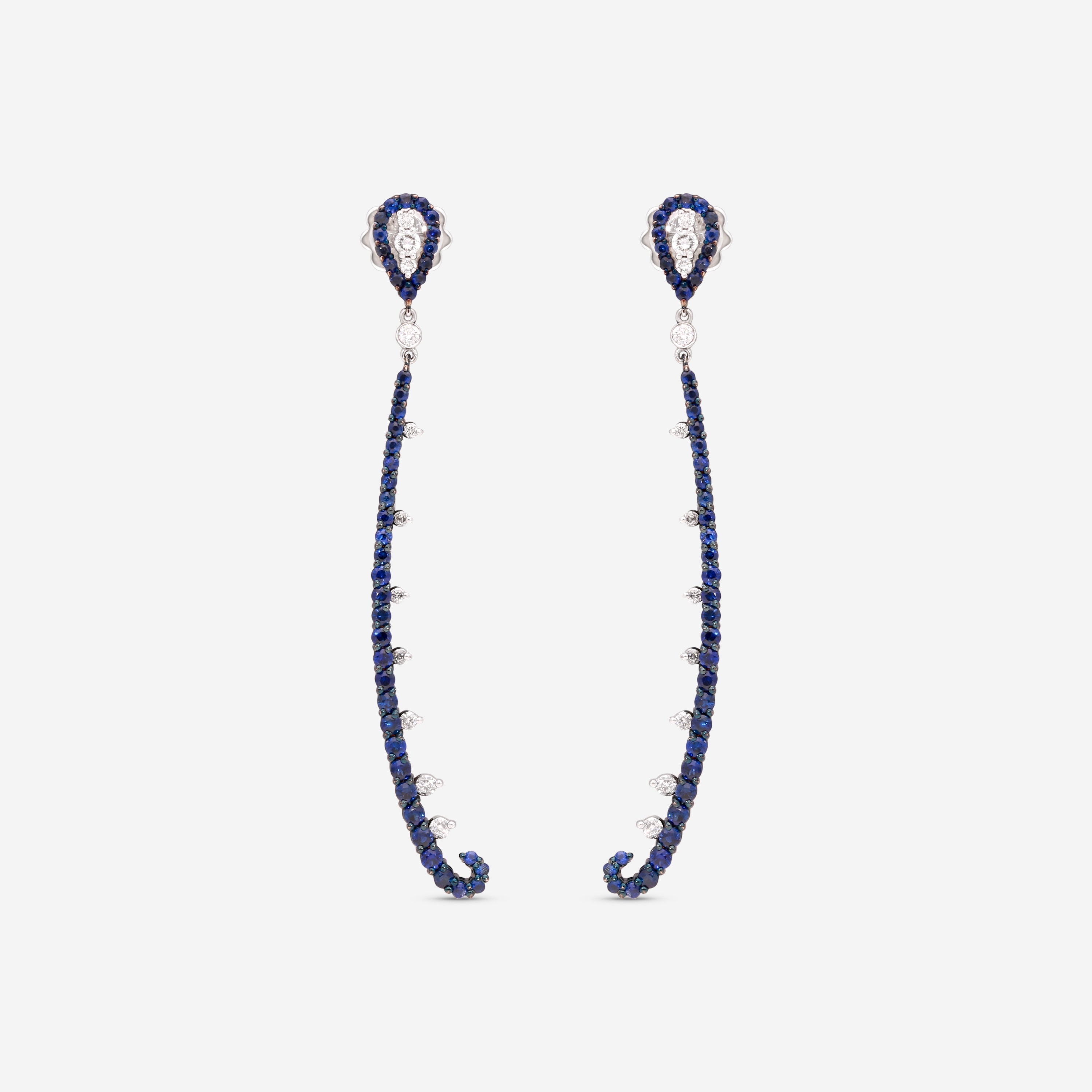 Giloro 18K White Gold Sapphire Dangle Earrings P4642-108Z