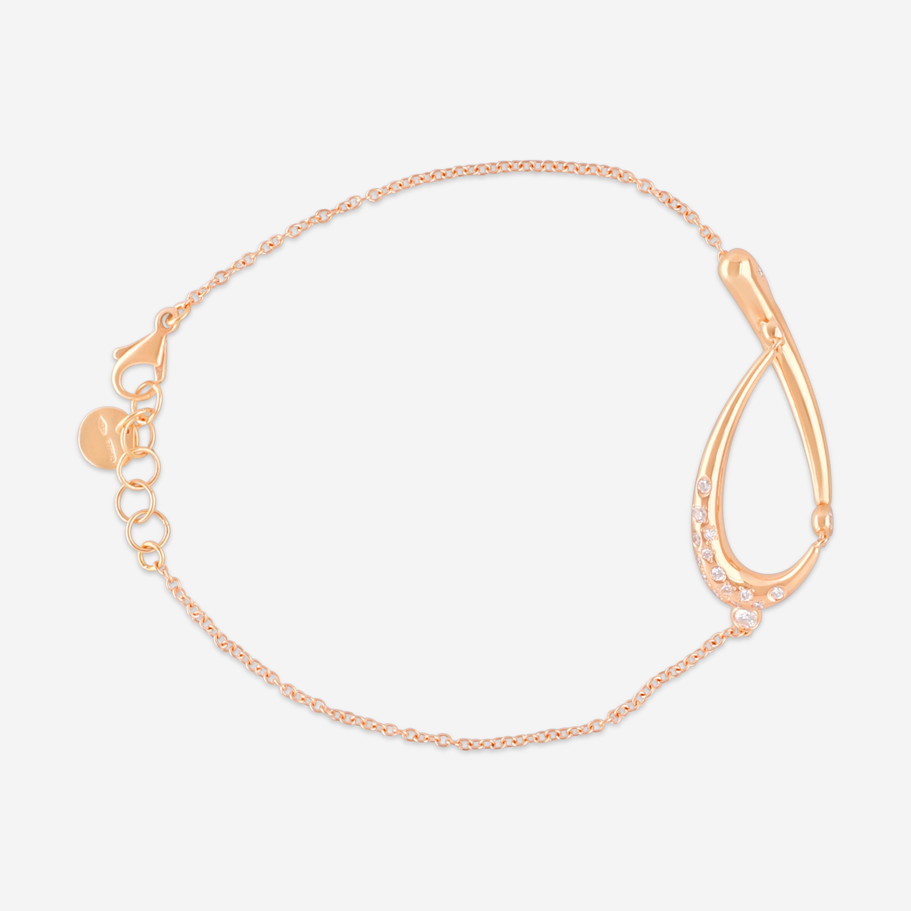 Giloro 18K Yellow Gold Diamond Chain Bracelet P4645-108R