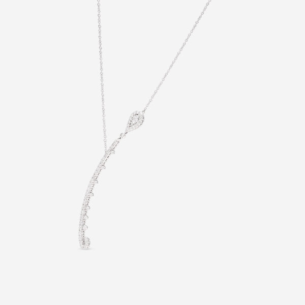 Giloro 18K White Gold Diamond Lariat Necklace P4647-108