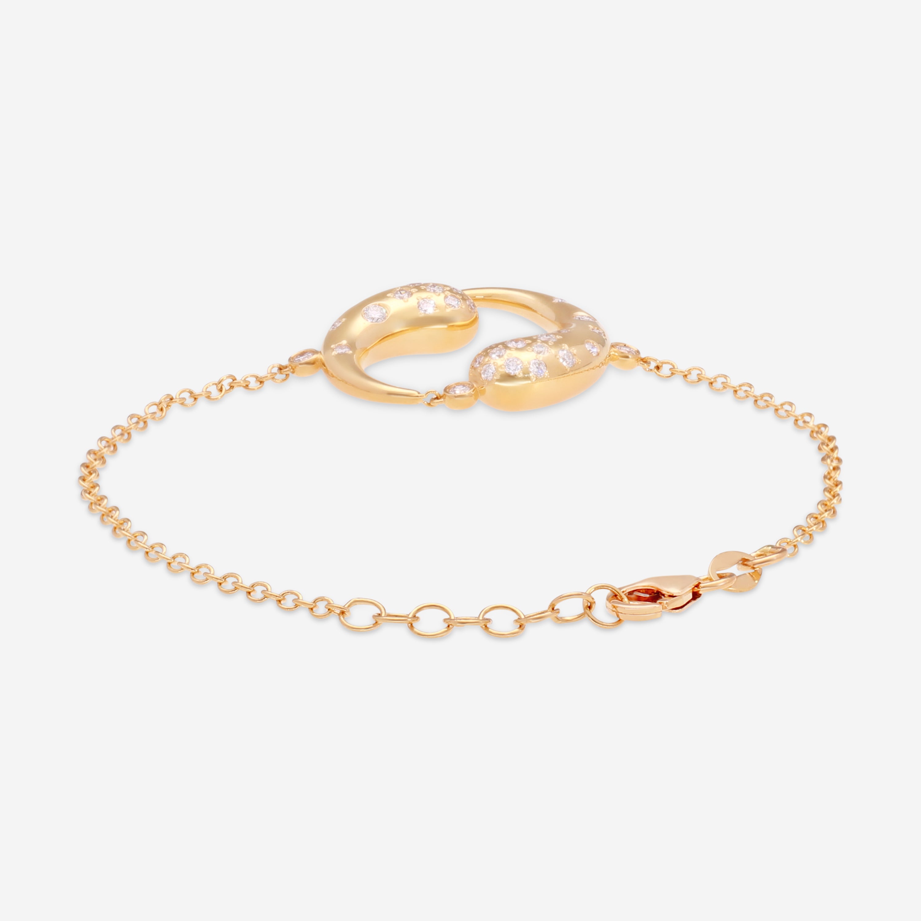 Giloro 18K Yellow Gold Diamond Chain Bracelet P4687-108G