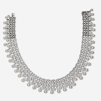 Goshwara G-One 18K White Gold Diamond & Cultured Pearl Choker Necklace WG0002