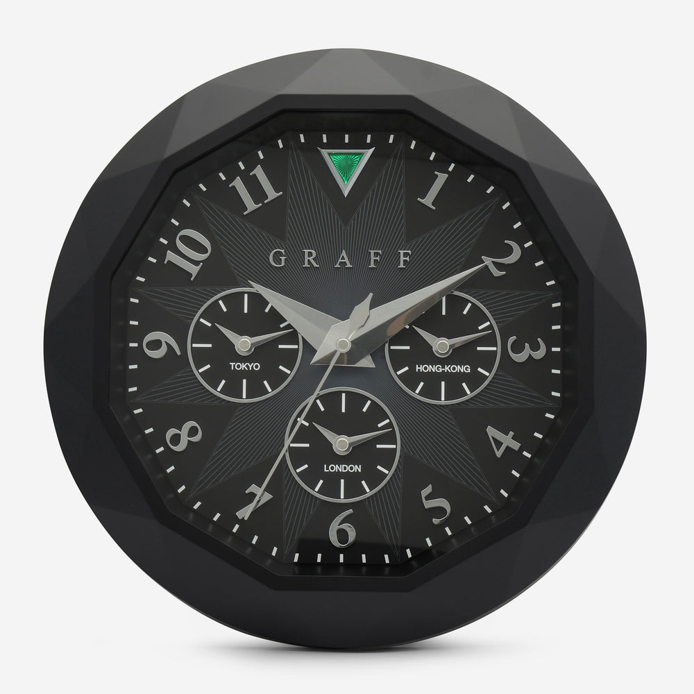 Graff Four Time Zones Wall Clock 108451 - THE SOLIST