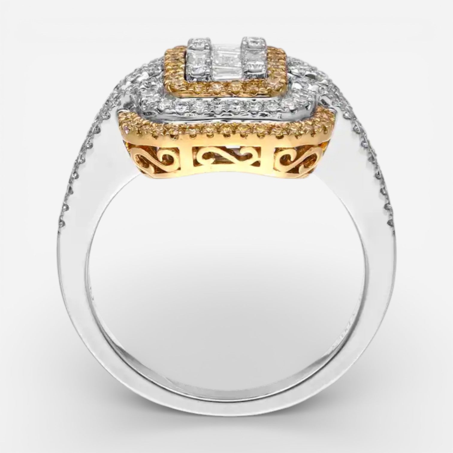 Gregg Ruth 18K White & Yellow Gold Diamond Engagement Ring 047201–GCR/000934 - THE SOLIST