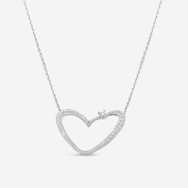 Gübelin 18K White Gold Diamond Heart Collier Pendant Necklace 42A-1154 - THE SOLIST