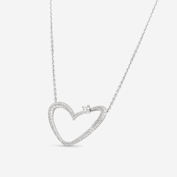 Gübelin 18K White Gold Diamond Heart Collier Pendant Necklace 42A-1154 - THE SOLIST