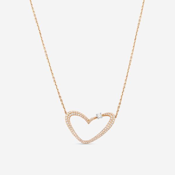 Gübelin 18K Rose Gold Diamond Heart Collier Pendant 42G-1154 - THE SOLIST