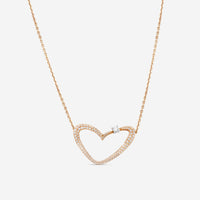 Gübelin 18K Rose Gold Diamond Heart Collier Pendant 42G-1154b - THE SOLIST