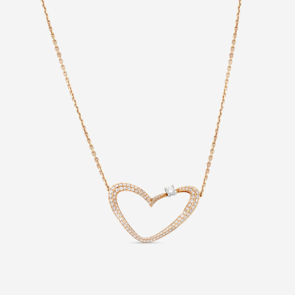 Gübelin 18K Rose Gold Diamond Heart Collier Pendant 42G-1154b - THE SOLIST