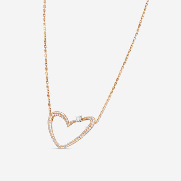 Gübelin 18K Rose Gold Diamond Heart Collier Pendant 42G-1154b - THE SOLIST