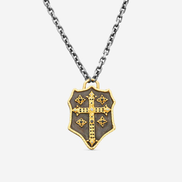 Armenta 18K Yellow Gold & Blackened Sterling Silver Multi-Stone Necklace 17799