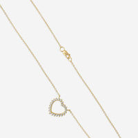 Suna Brothers 18K Yellow Gold Diamond Heart Pendant Necklace H364Y