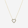Suna Brothers 18K Yellow Gold Sapphire & Diamond Heart Pendant Necklace H445SY