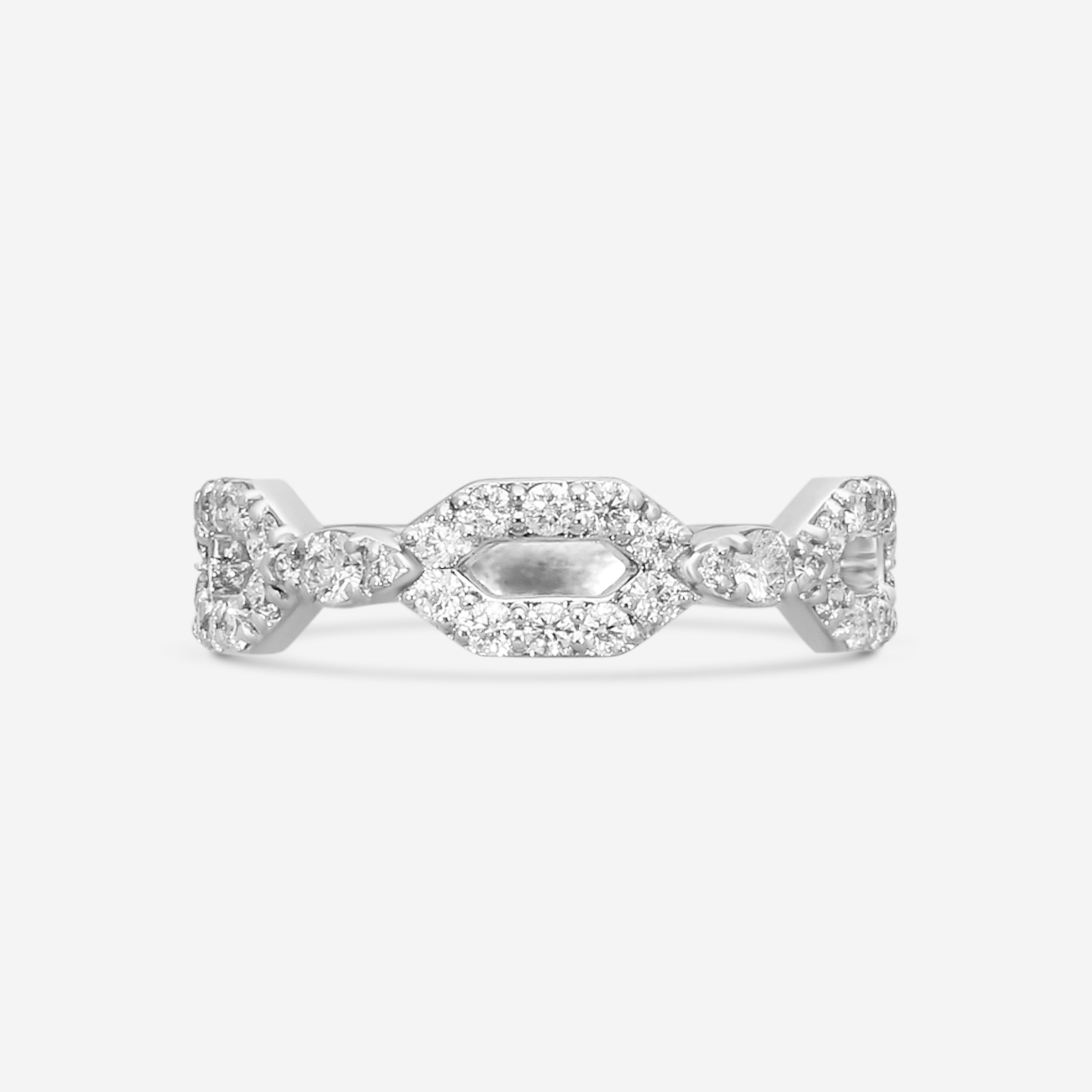 Hearts on Fire - 18k White Gold Open Regal Diamond 0.50 ctw Band Ring Size 6.5 HBAHOFOREGD00498W-C - THE SOLIST