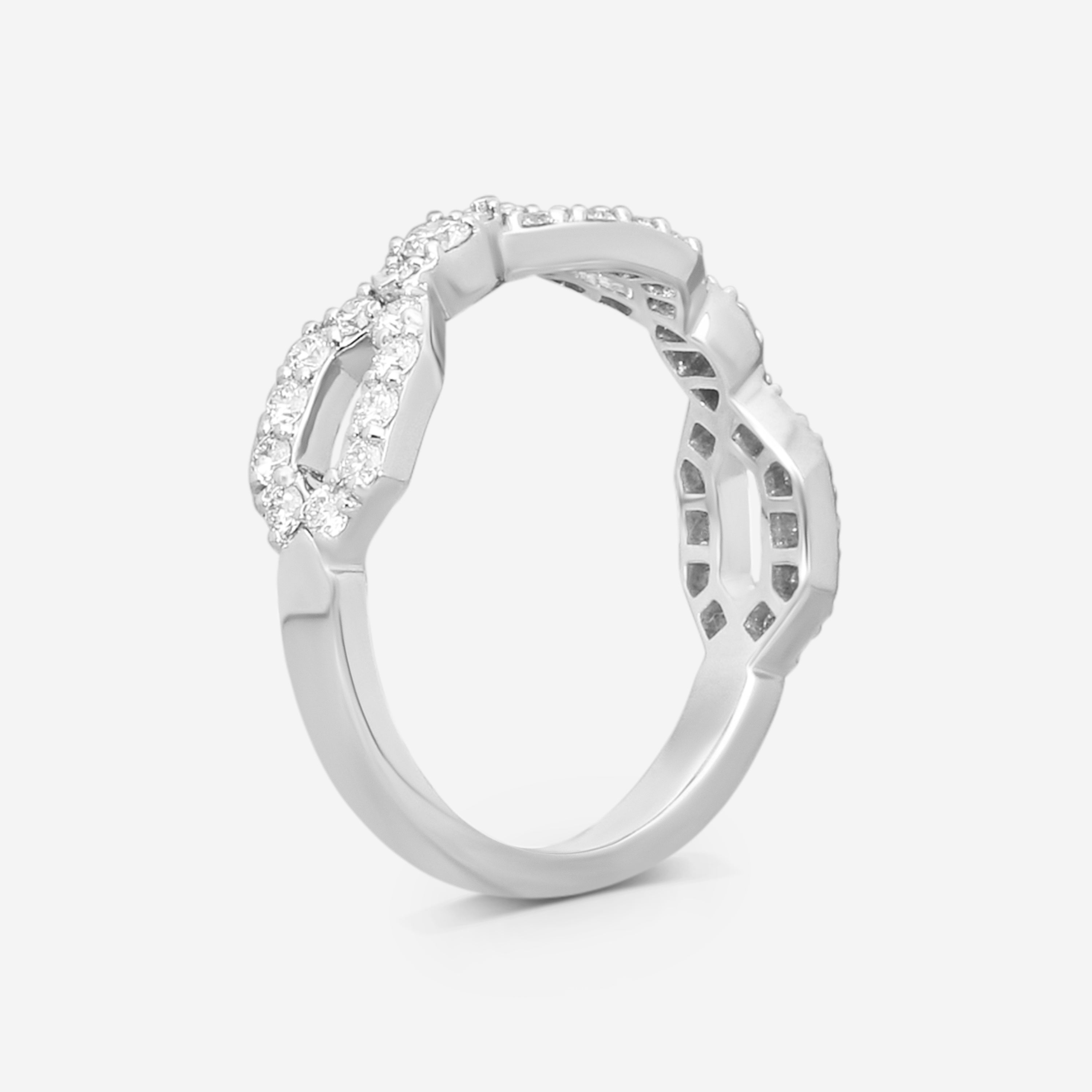 Hearts on Fire - 18k White Gold Open Regal Diamond 0.50 ctw Band Ring Size 6.5 HBAHOFOREGD00498W-C - THE SOLIST