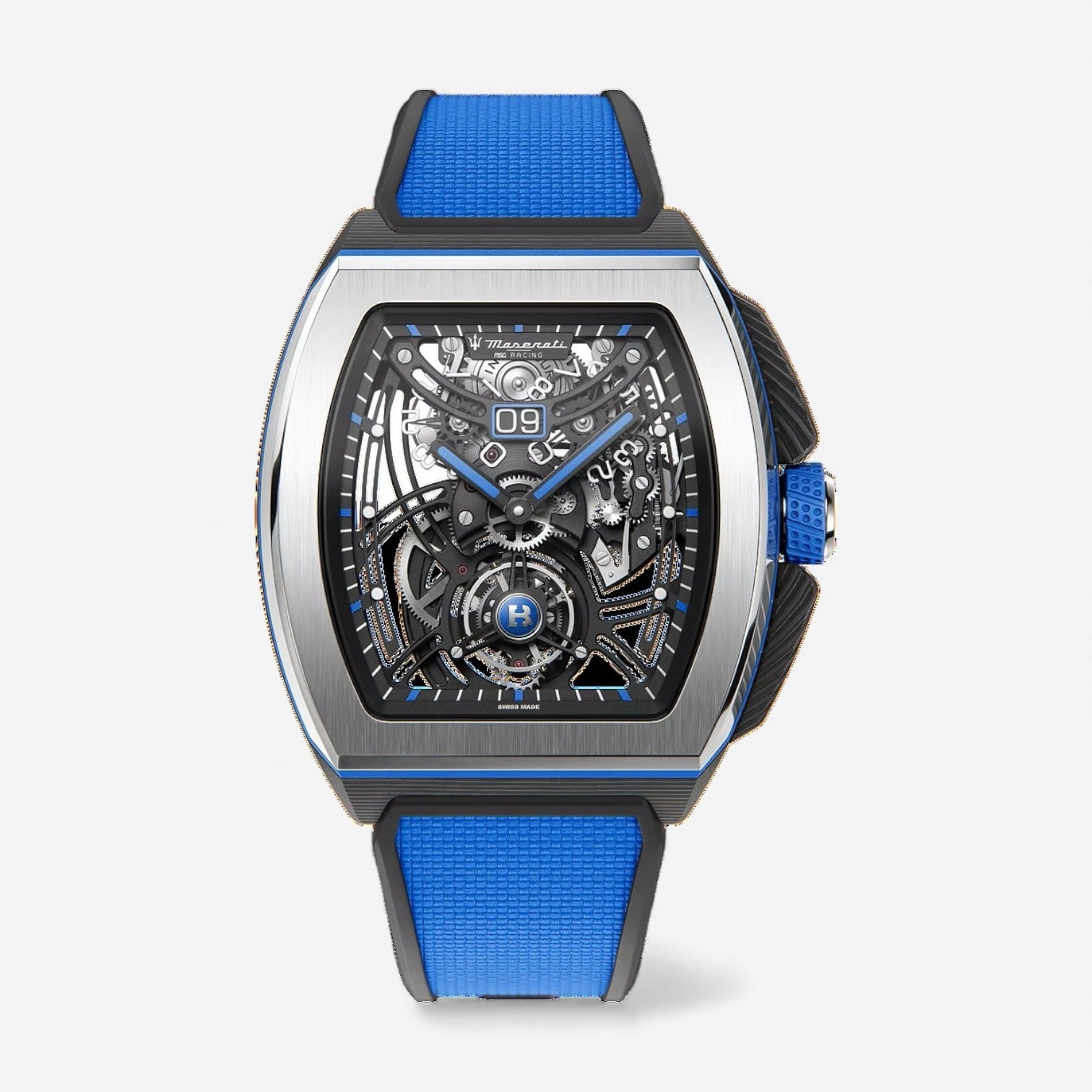 Bianchet Flying Tourbillon Grande Date Maserati MSG Racing Titanium & Carbon Manual Wind Men's Watch HBBFTMST4