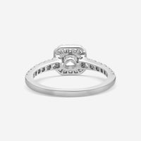 Hearts on Fire - 18K White Gold Transcend Premier Dream Halo Engagement Ring .85 ct Size 6.5 HBRTCPD00908WA-C - THE SOLIST
