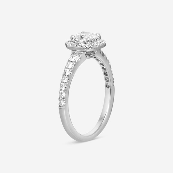 Hearts on Fire - 18K White Gold Transcend Premier Dream Halo Engagement Ring .85 ct Size 6.5 HBRTCPD00908WA-C - THE SOLIST