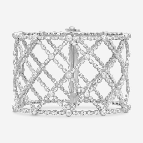 Hearts on Fire - 18K Lorelei Lattice Diamond Intensive Bangle 8ct HFBLORDILAT08308W - THE SOLIST