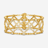 Hearts on Fire Lorelei Lattice 18K Yellow Gold Diamond Bangle Bracelet HFBLORDLA