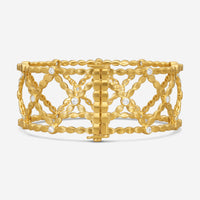 Hearts on Fire Lorelei Lattice 18K Yellow Gold Diamond Bangle Bracelet HFBLORDLA