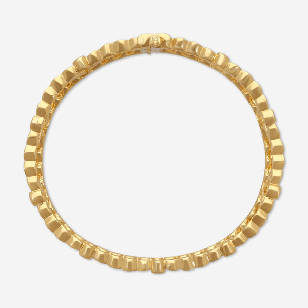 Hearts on Fire Lorelei Lattice 18K Yellow Gold Diamond Bangle Bracelet HFBLORDLA