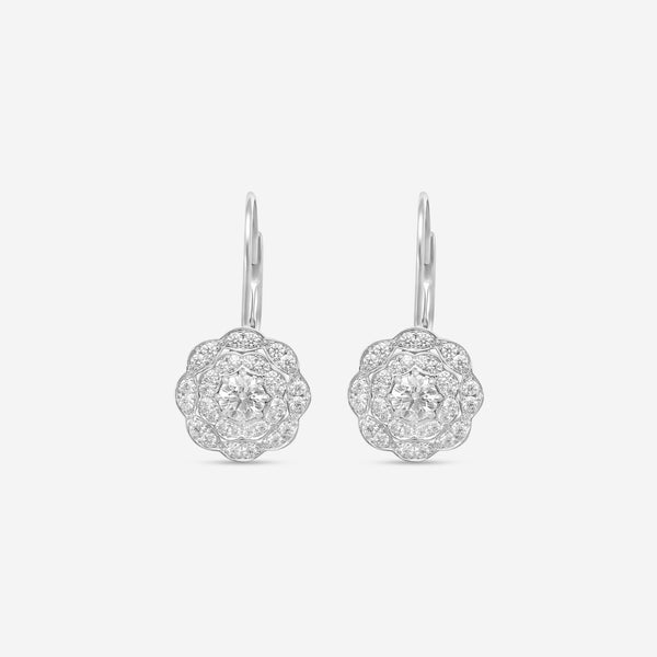 Hearts on Fire - 18k White Gold Lorelei Double Halo Diamond Drop Earrings .71 ctw HFELORDBLDH00718W - THE SOLIST