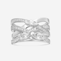Hearts on Fire - 18k White Gold Aerial Diamond Ring .86ctw Size 6.5 HFRAER00858W - THE SOLIST