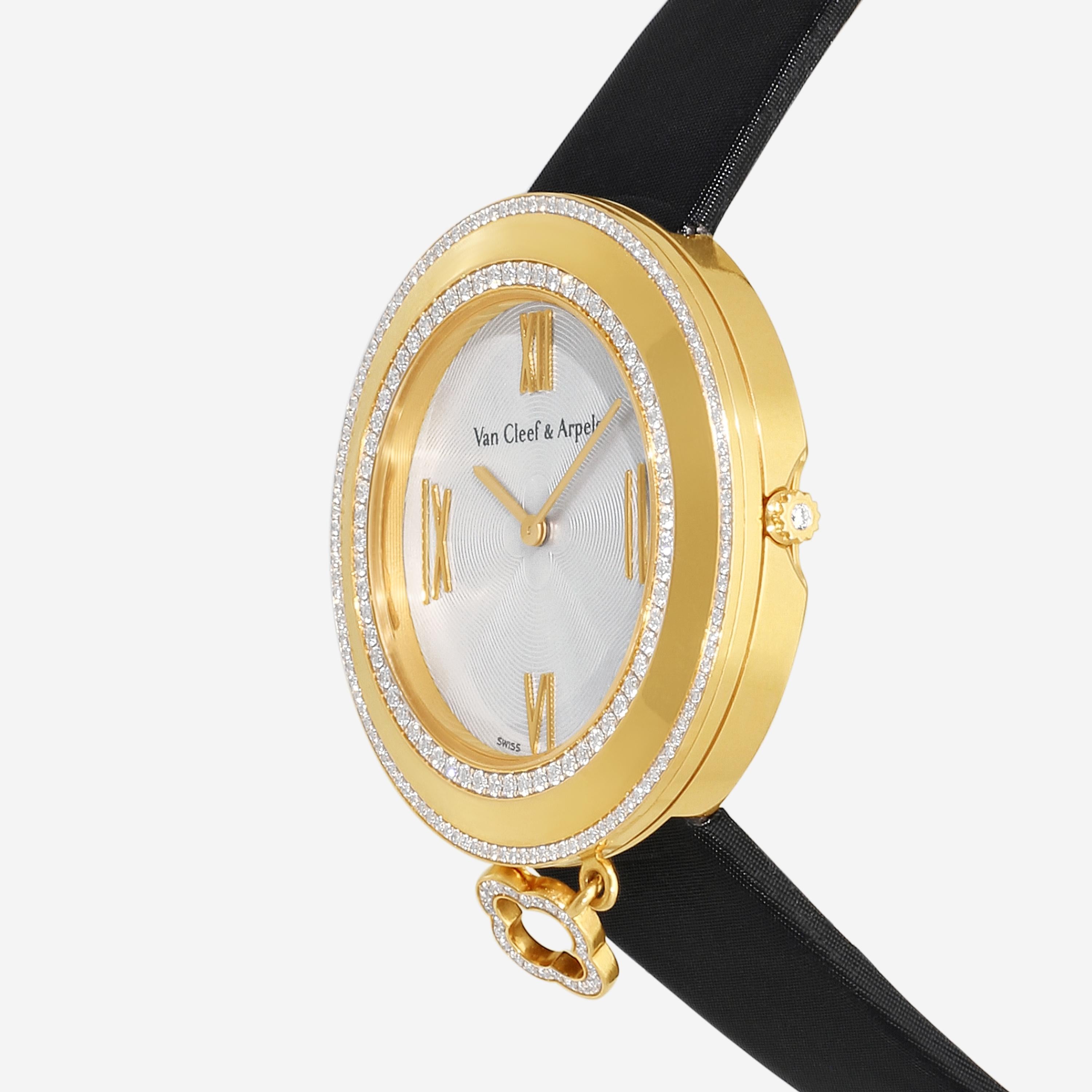 Van Cleef & Arpels Charms 18K Rose Gold Diamond Quartz Ladies Watch VCARM95100