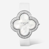 Van Cleef & Arpels Alhambra Talisman 18K White Gold Quartz Ladies Watch VCAR0300