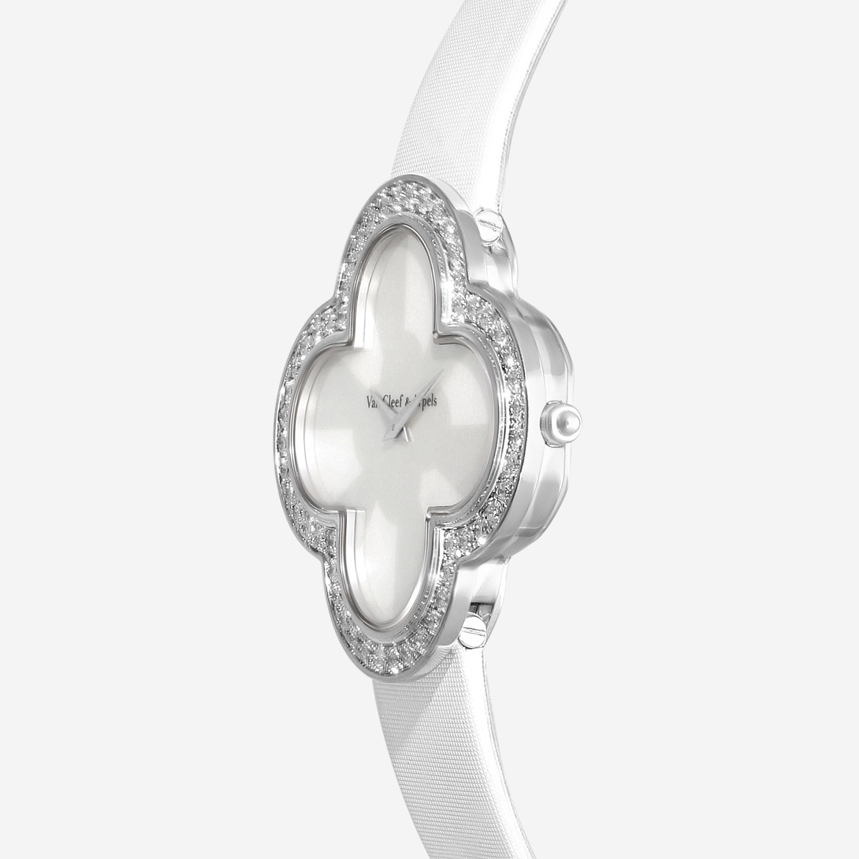 Van Cleef & Arpels Alhambra Talisman 18K White Gold Quartz Ladies Watch VCAR0300