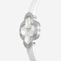 Van Cleef & Arpels Alhambra Talisman 18K White Gold Quartz Ladies Watch VCAR0300