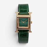 Hermes Heure H 18K Rose Gold Diamond Quartz Ladies Watch HH4.272