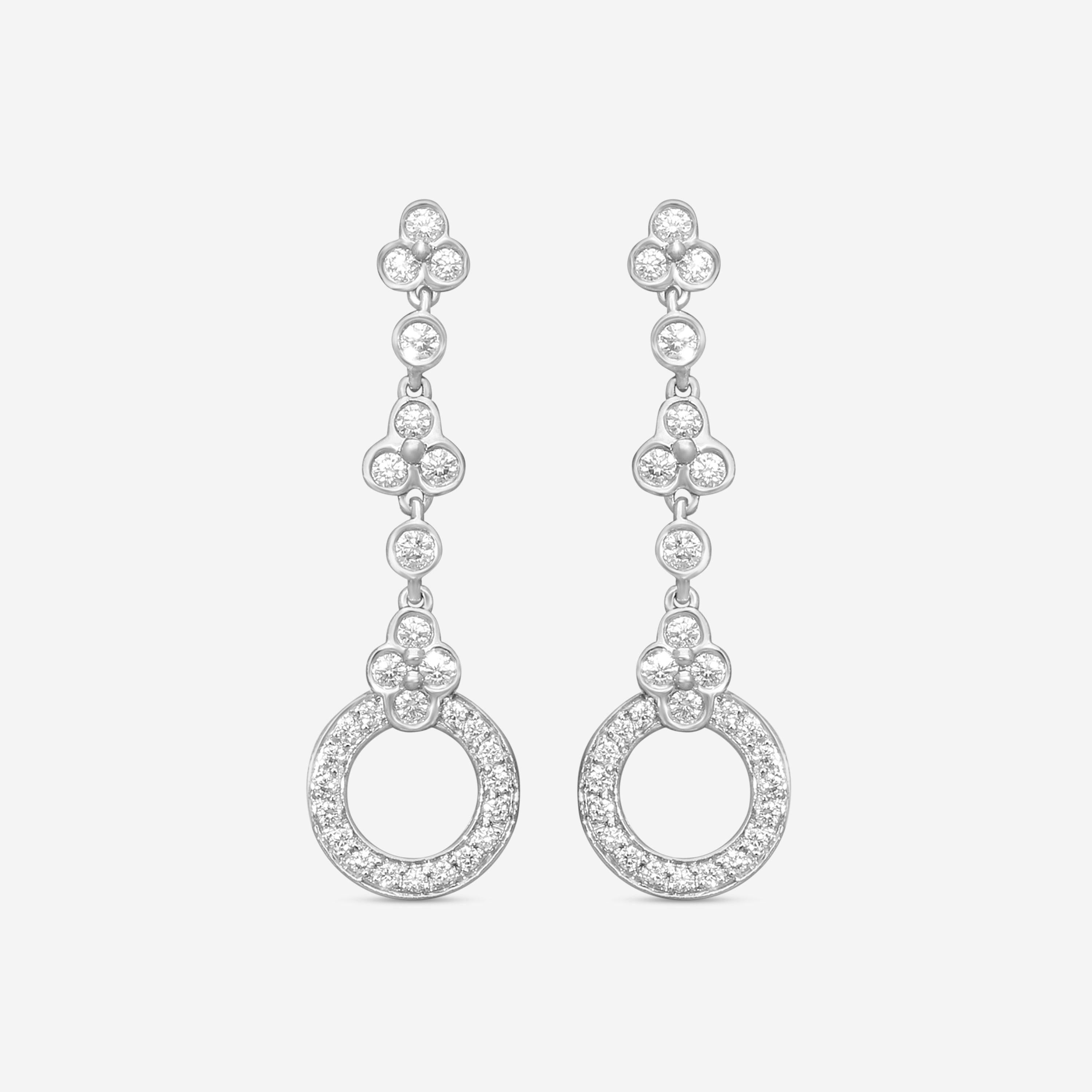 Suna Platinum Diamond Lace Drop Earrings E2427P