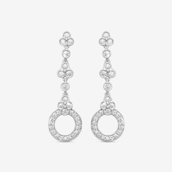 Suna Platinum Diamond Lace Drop Earrings E2427P