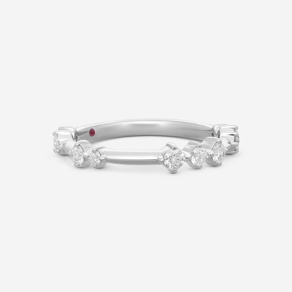 Hearts on Fire - 18k White Gold "Love" Code Diamond 0.36ctw Band Ring Size 6.5 HP-HBA75648W-C - THE SOLIST