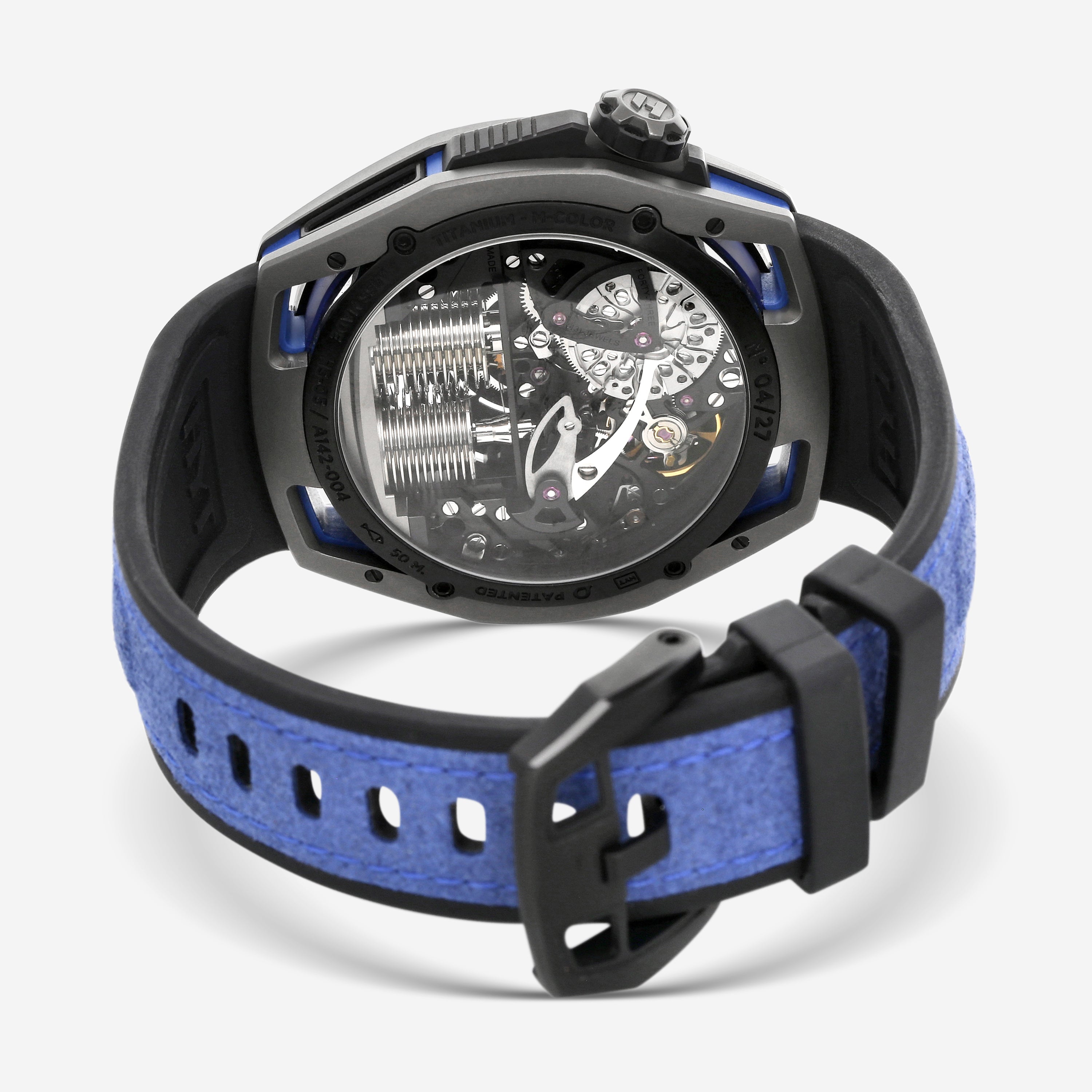 HYT Moon Runner Super Nova Blue Titanium Limited Edition Manual Wind Men's Watch H02758-A - THE SOLIST